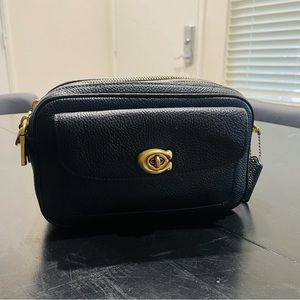 Coach willow crossbody camera bag black